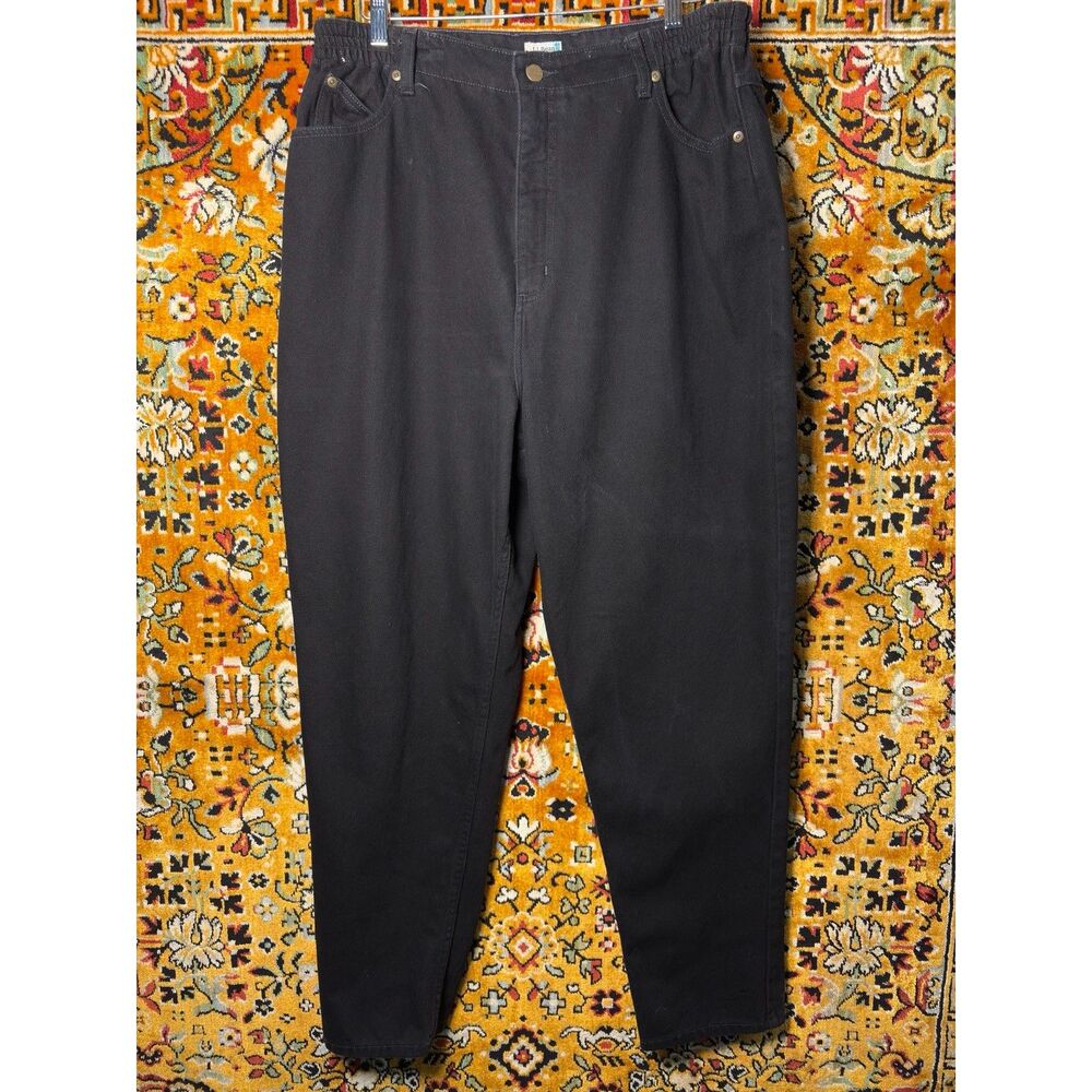 L.L. Bean Original Fit Relaxed Black 100% Cotton Jeans Plus Size 18 30" Inseam